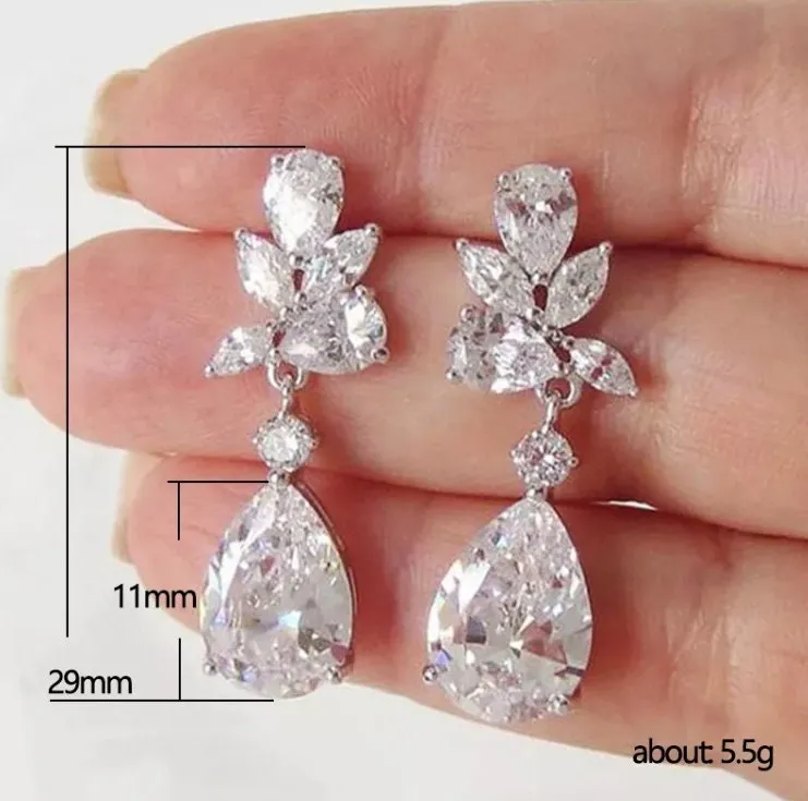 Wedding Earrings | Teardrop Earrings | Diamond Earrings | Diamond Earrings | Womens Diamond Earrings | Earrings | Bridal Earrings