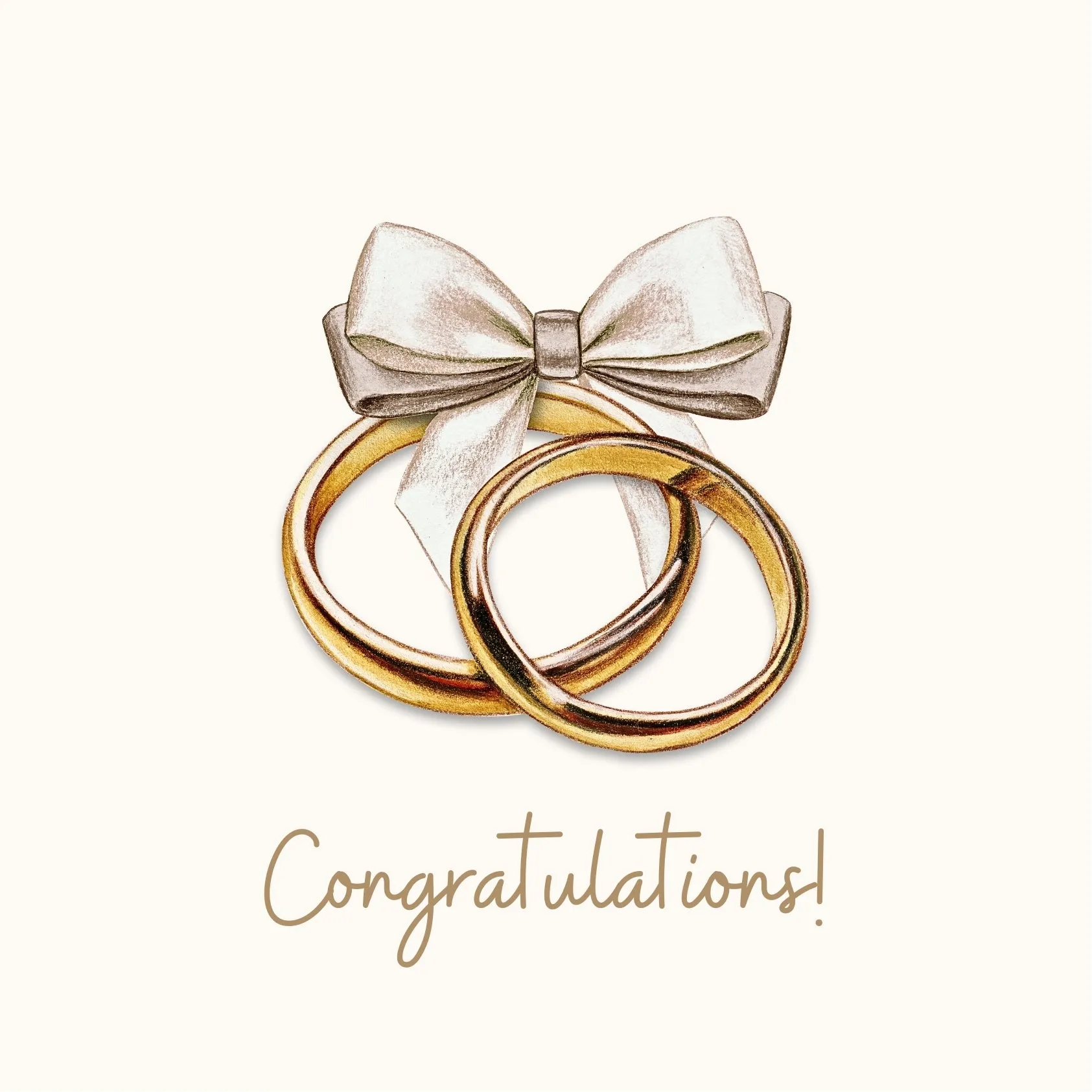 Wedding Rings - Greeting Card