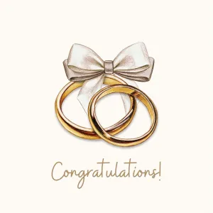 Wedding Rings - Greeting Card