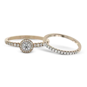 Wedding Set in 18k Gold with Diamonds