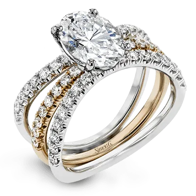 Wedding Set in 18k Gold with Diamonds