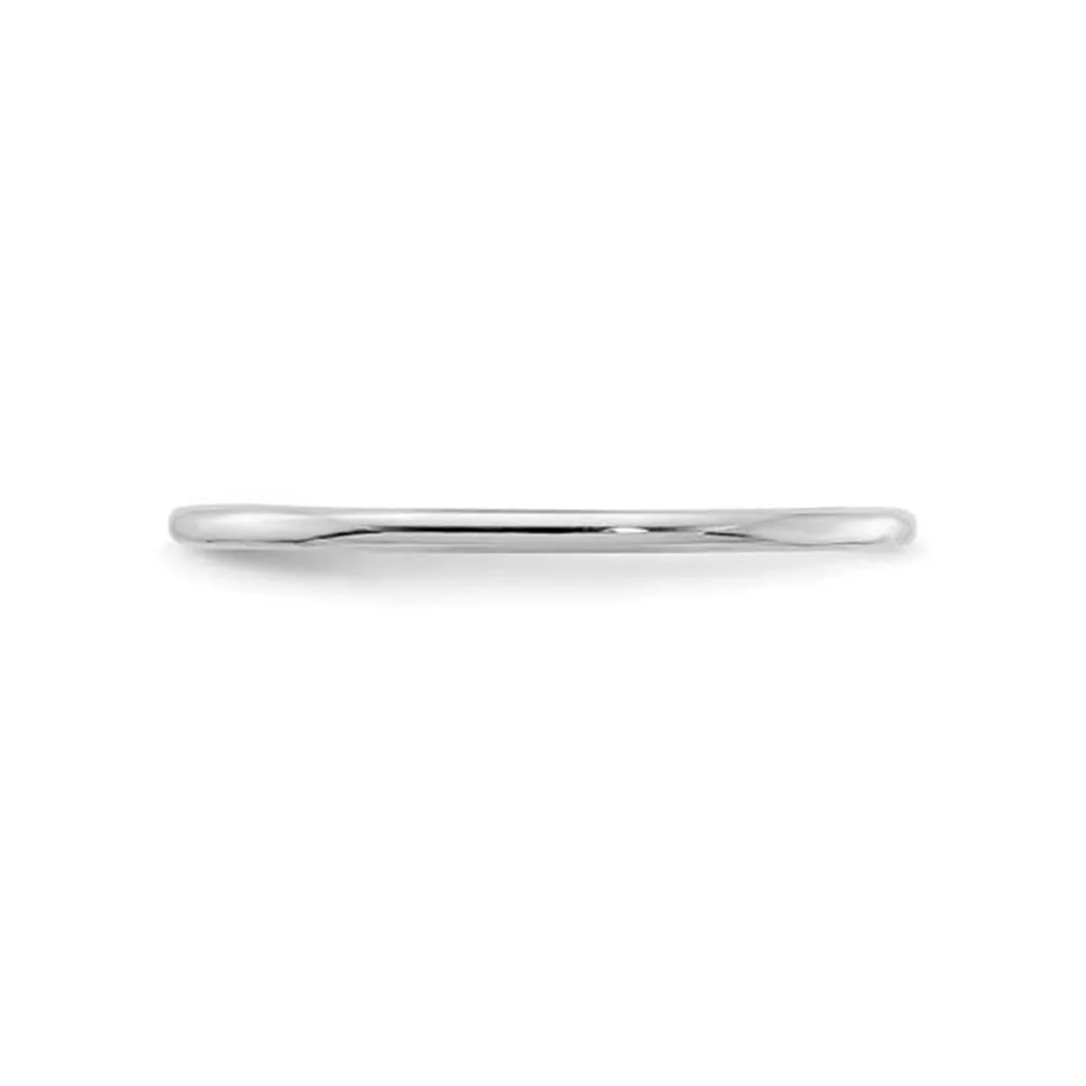 White Gold 1.2MM Stackable Band