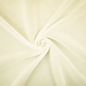 White Solid Rayon Chiffon Woven Fabric