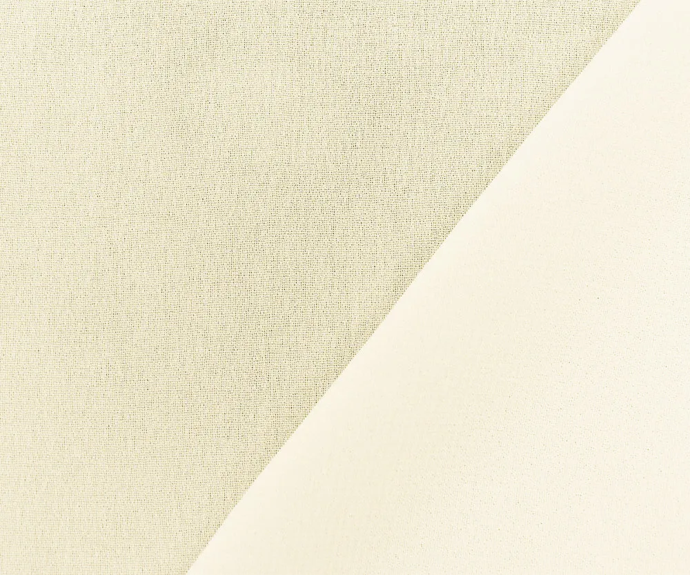 White Solid Rayon Chiffon Woven Fabric