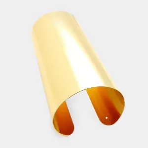 Wide Gold Metal Cuff Bracelet | 344546