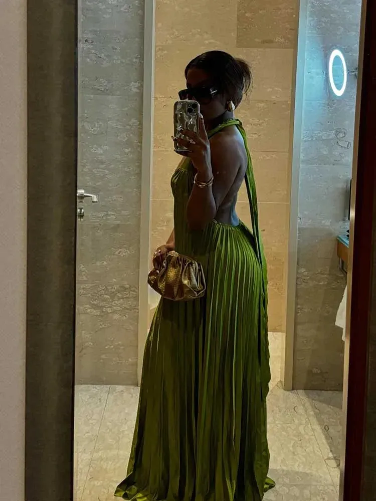 Women Green Evening Dress