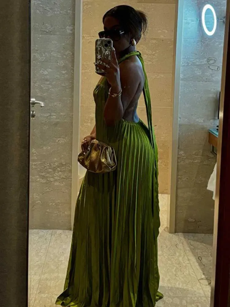 Women Green Evening Dress