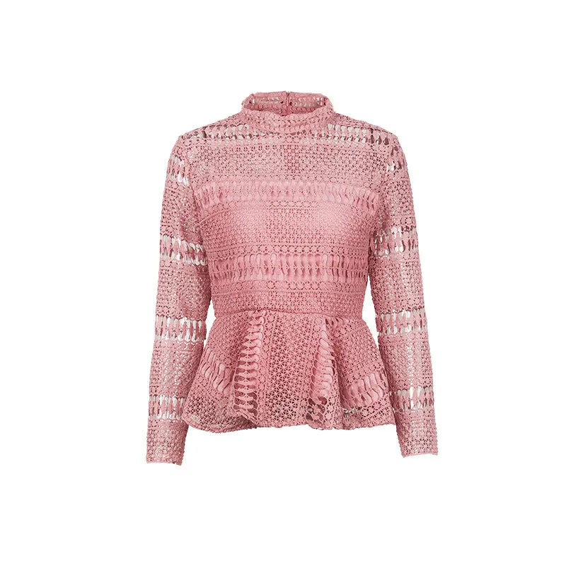 Women New Chiffon Lace Top Shirt