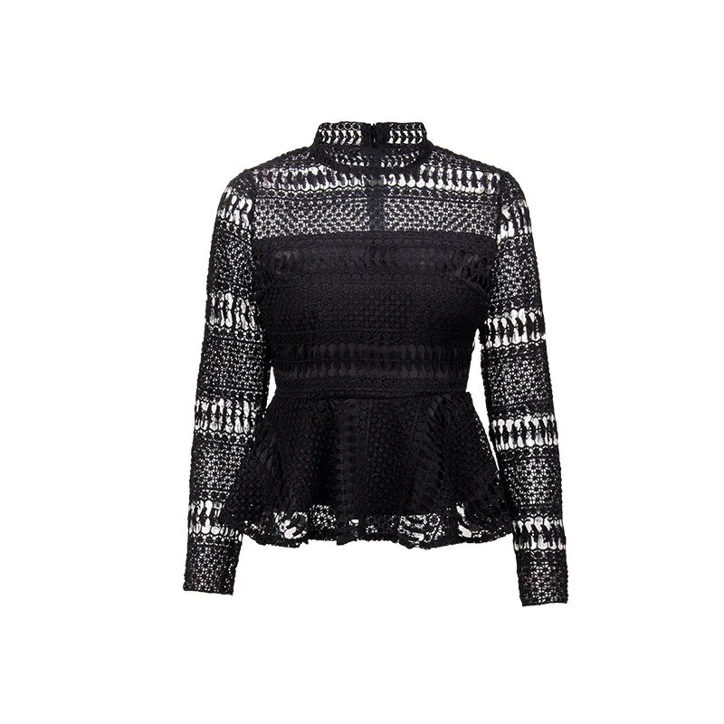 Women New Chiffon Lace Top Shirt