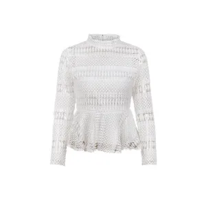 Women New Chiffon Lace Top Shirt