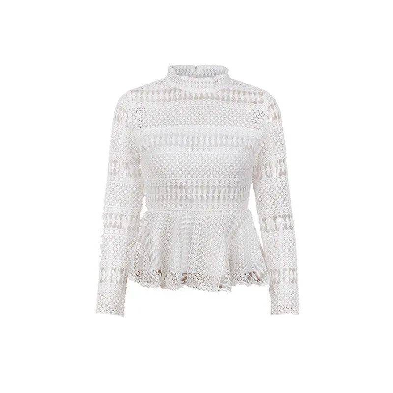 Women New Chiffon Lace Top Shirt