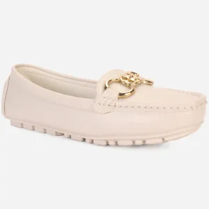 Womens "KITTO" Flat Comfy Slide In Moccasins