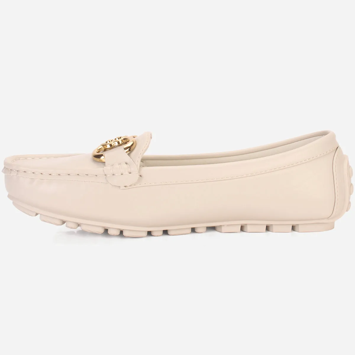 Womens "KITTO" Flat Comfy Slide In Moccasins