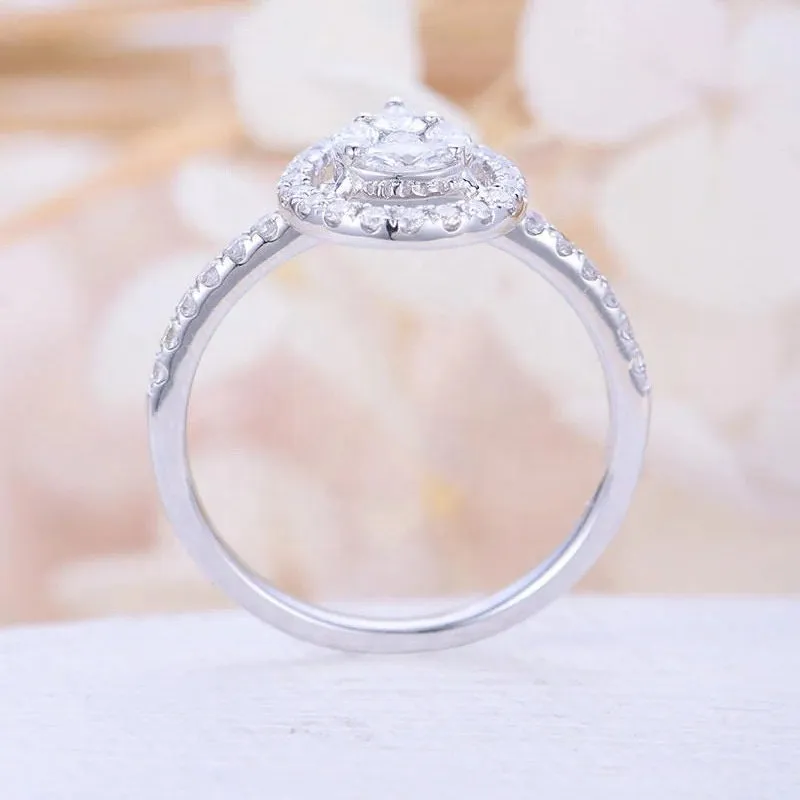 Womens Ring | Iced Out Ring | Engagement Ring Diamond | Engagement Rings UK | Pear Shaped Engagement Ring | Teardrop Ring | Promise Ring