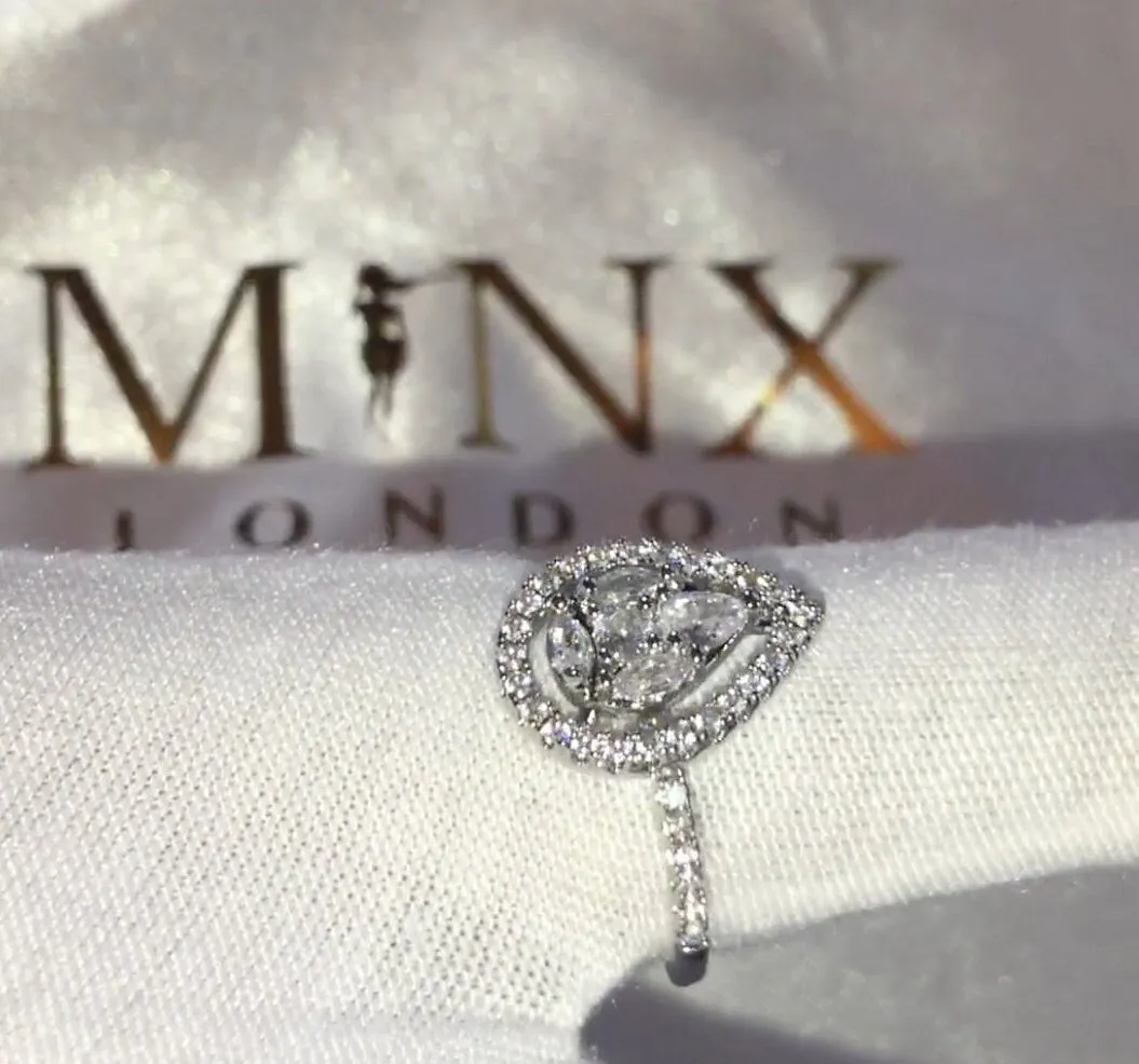 Womens Ring | Iced Out Ring | Engagement Ring Diamond | Engagement Rings UK | Pear Shaped Engagement Ring | Teardrop Ring | Promise Ring