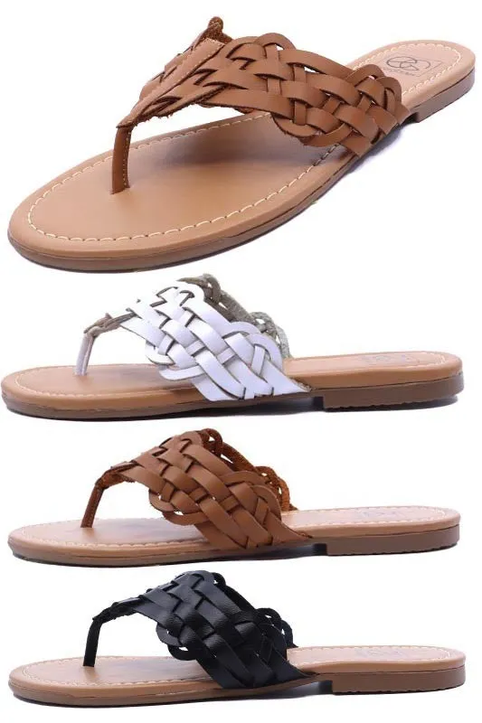 Woven Thong Summer Flat Sandal