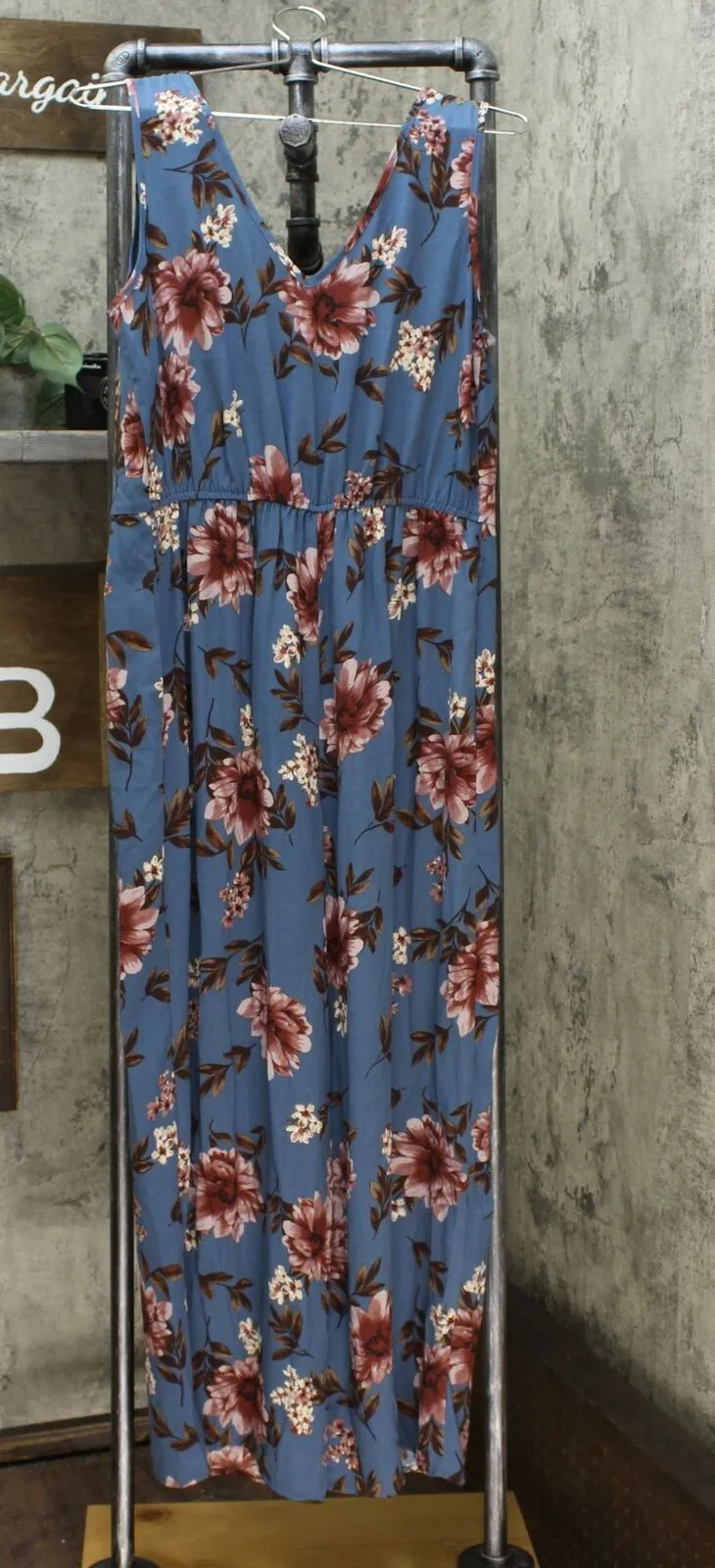 Xhilaration Women's Floral Print Sleeveless Deep V-Neck Jumpsuit