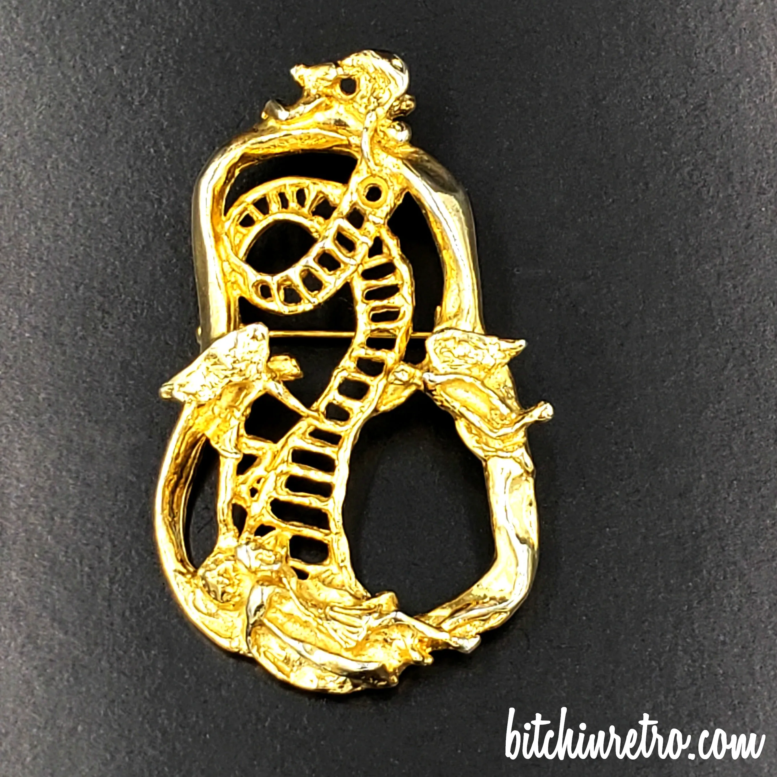 Yaacov Heller Vintage Jacob's Ladder or Stairway to Heaven Brooch