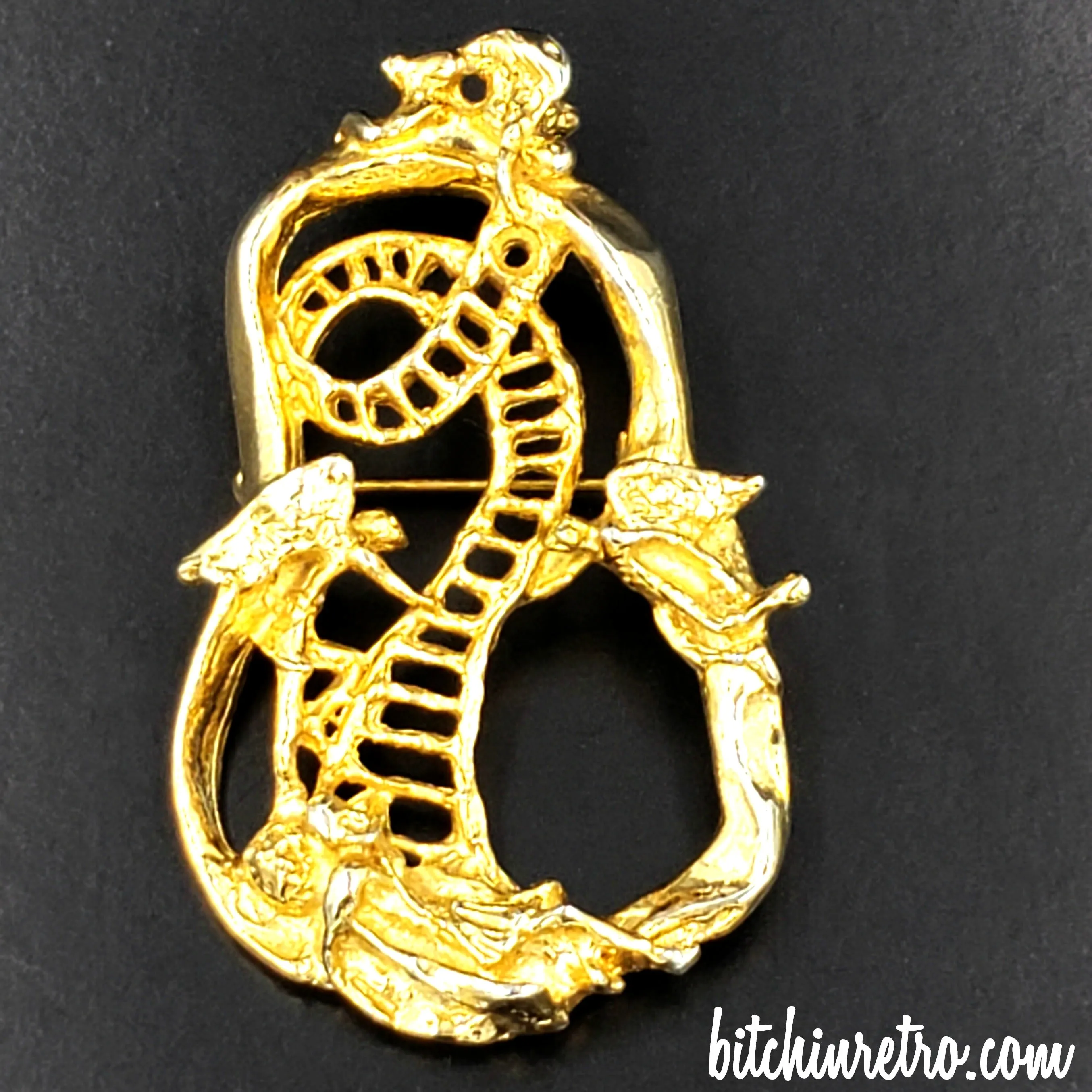 Yaacov Heller Vintage Jacob's Ladder or Stairway to Heaven Brooch