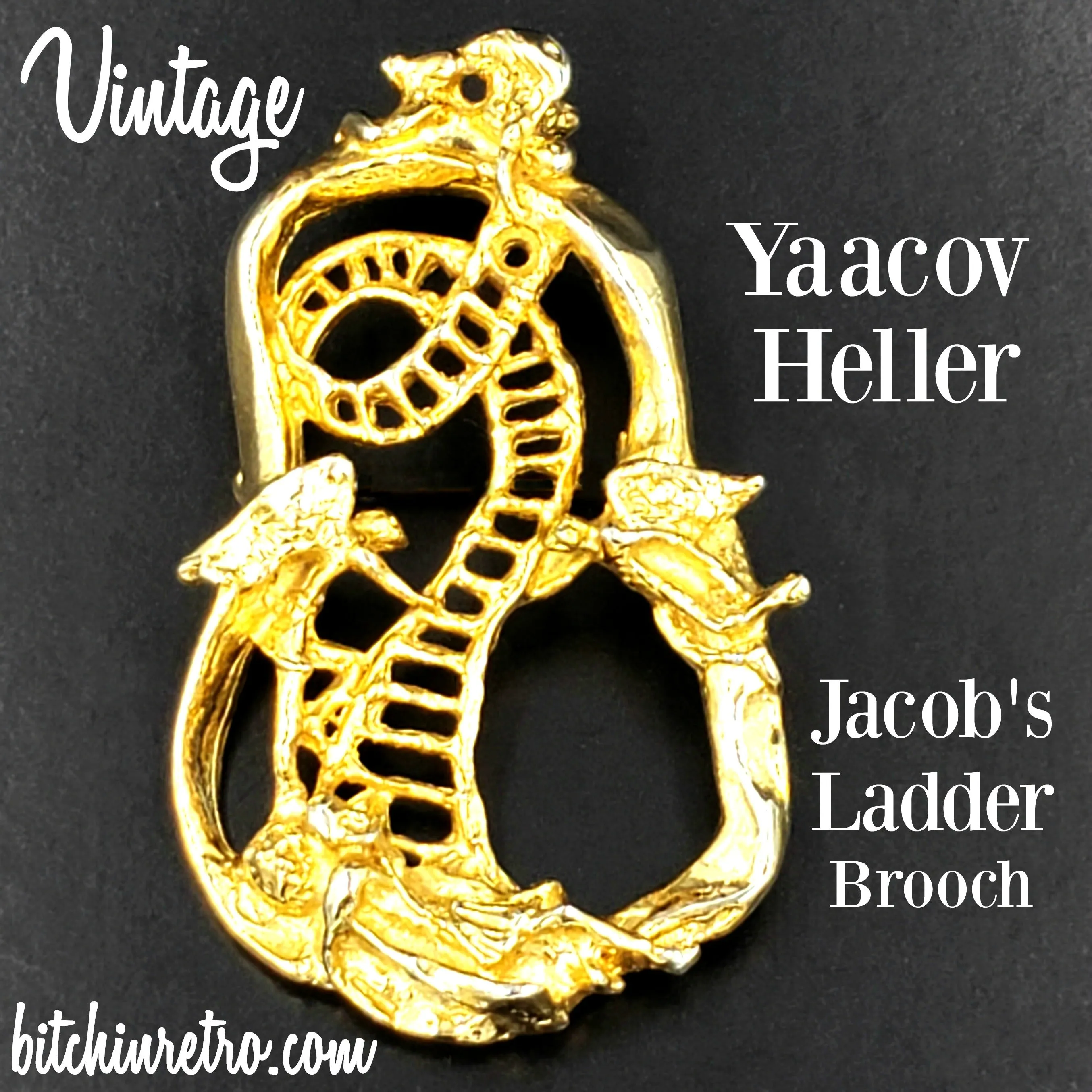 Yaacov Heller Vintage Jacob's Ladder or Stairway to Heaven Brooch
