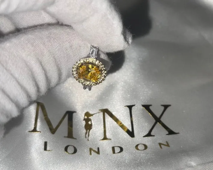 Yellow Diamond Ring | Yellow Diamond Engagement Rings | Canary Yellow Diamond Ring | Halo Wedding Ring | Womens Engagement Ring | Halo Ring