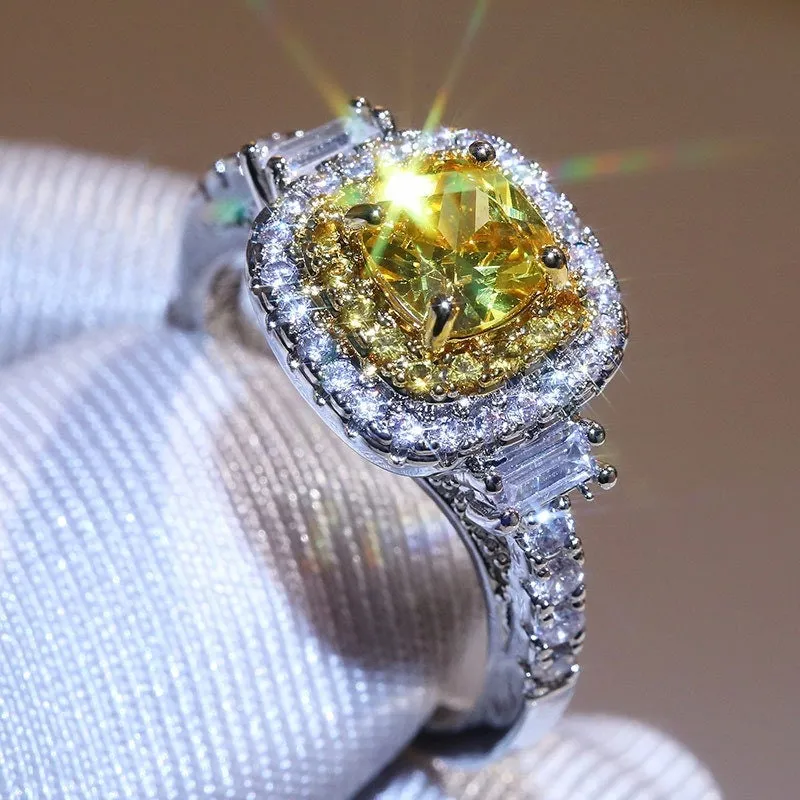 Yellow Diamond Ring | Yellow Diamond Engagement Rings | Canary Yellow Diamond Ring