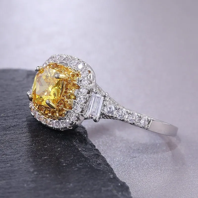 Yellow Diamond Ring | Yellow Diamond Engagement Rings | Canary Yellow Diamond Ring