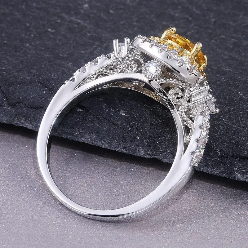 Yellow Diamond Ring | Yellow Diamond Engagement Rings | Canary Yellow Diamond Ring