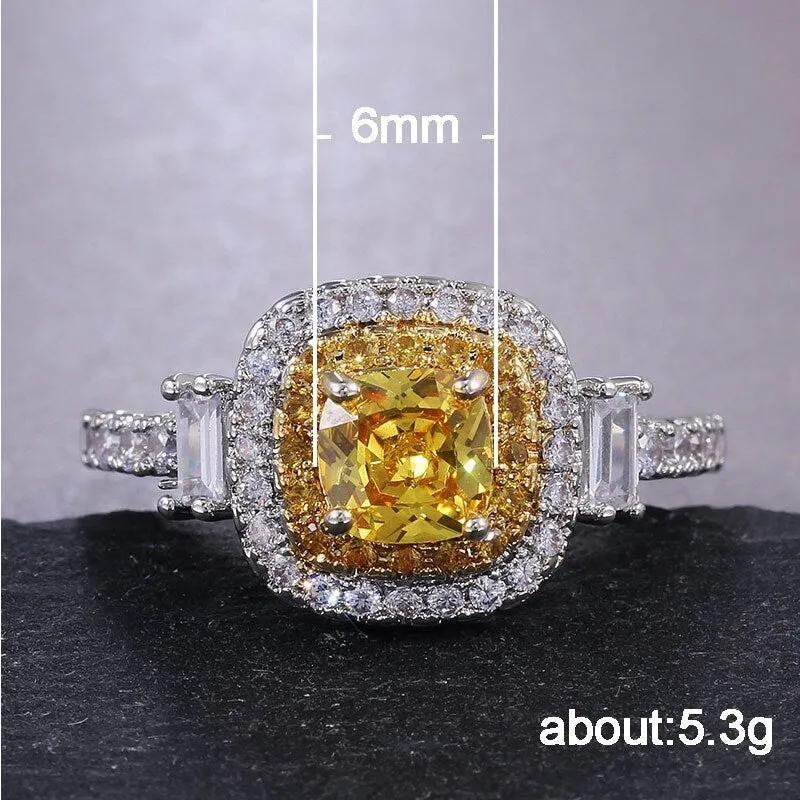 Yellow Diamond Ring | Yellow Diamond Engagement Rings | Canary Yellow Diamond Ring
