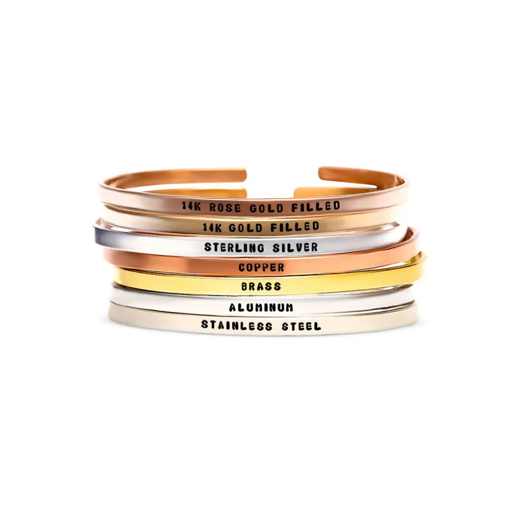 Zodiac Sign Cuff Bracelet - Aluminum